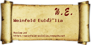 Weinfeld Eulália névjegykártya